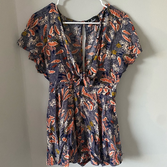Lulus Navy Blue Print Romper - Picture 5 of 5